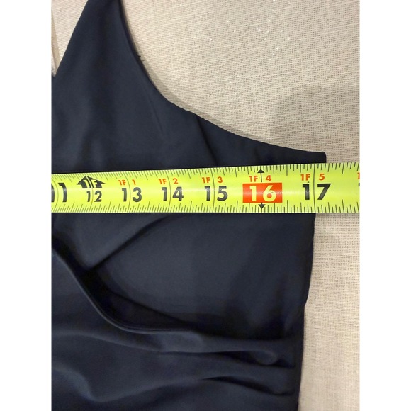 Abercrombie & Fitch Faux Wrap Traveler Mini Dress Athleisure Black LT Large Tall - Picture 6 of 7